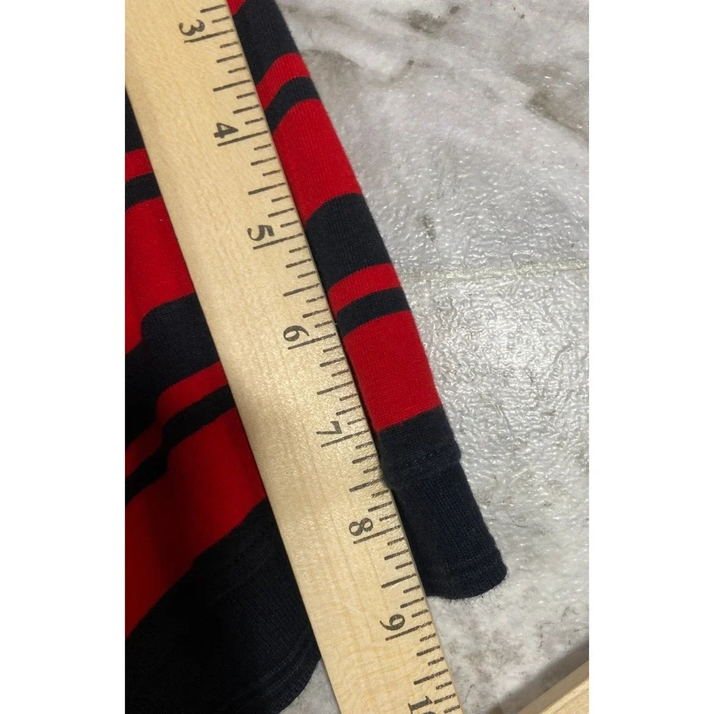 Ralph Lauren Men's Small Classic Red & Black Striped Polo Shirt Short Sleeve